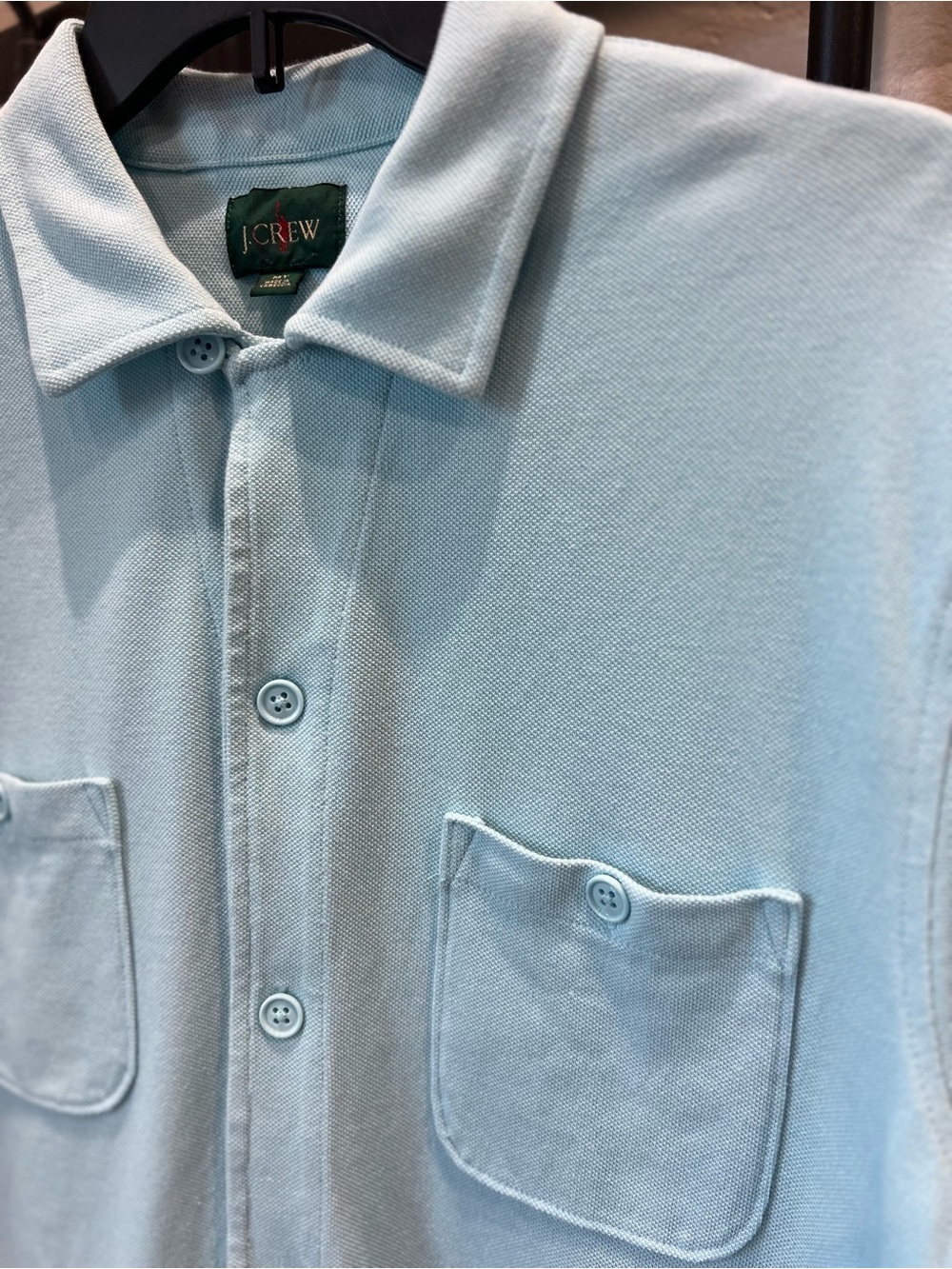J.Crew Oarsman Polo Shirt Light Blue Size Medium Tall - Picture 7 of 16
